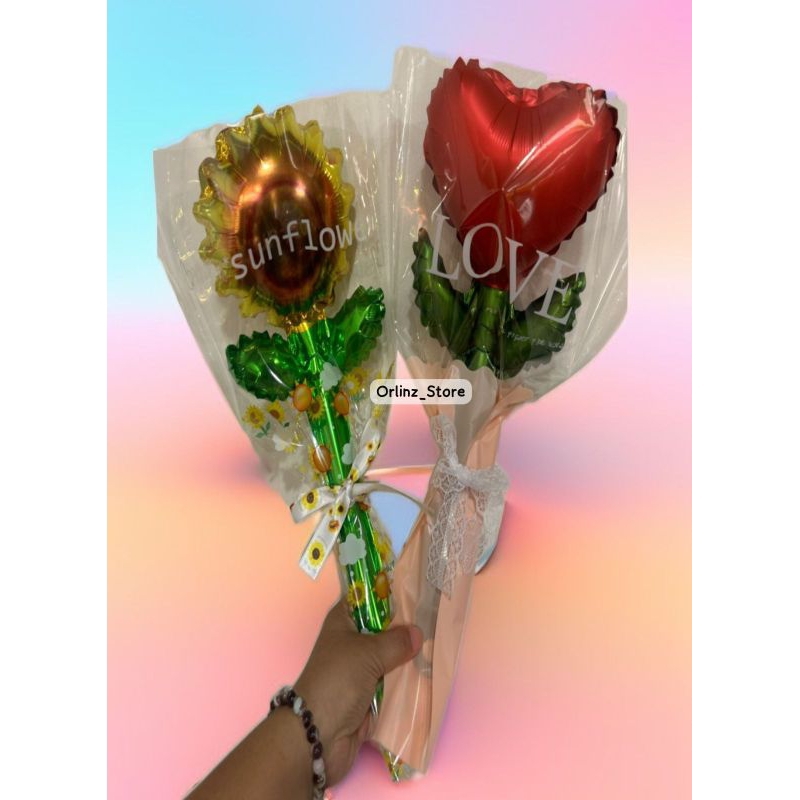Bouquet Balon Foil Bentuk Love / Bunga Buket Balon