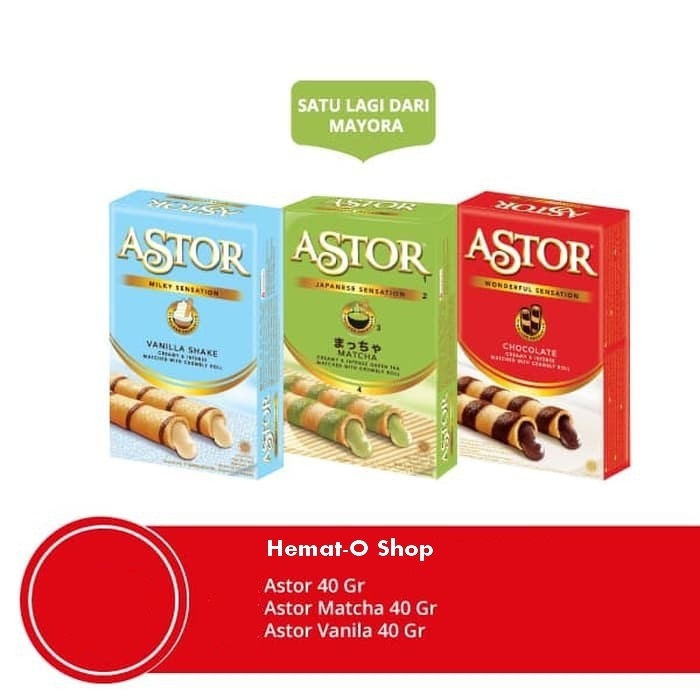 

ASTOR Mini Varian Rasa VANILLA COKLAT 40gr Astor Coklat Astor Green Tea