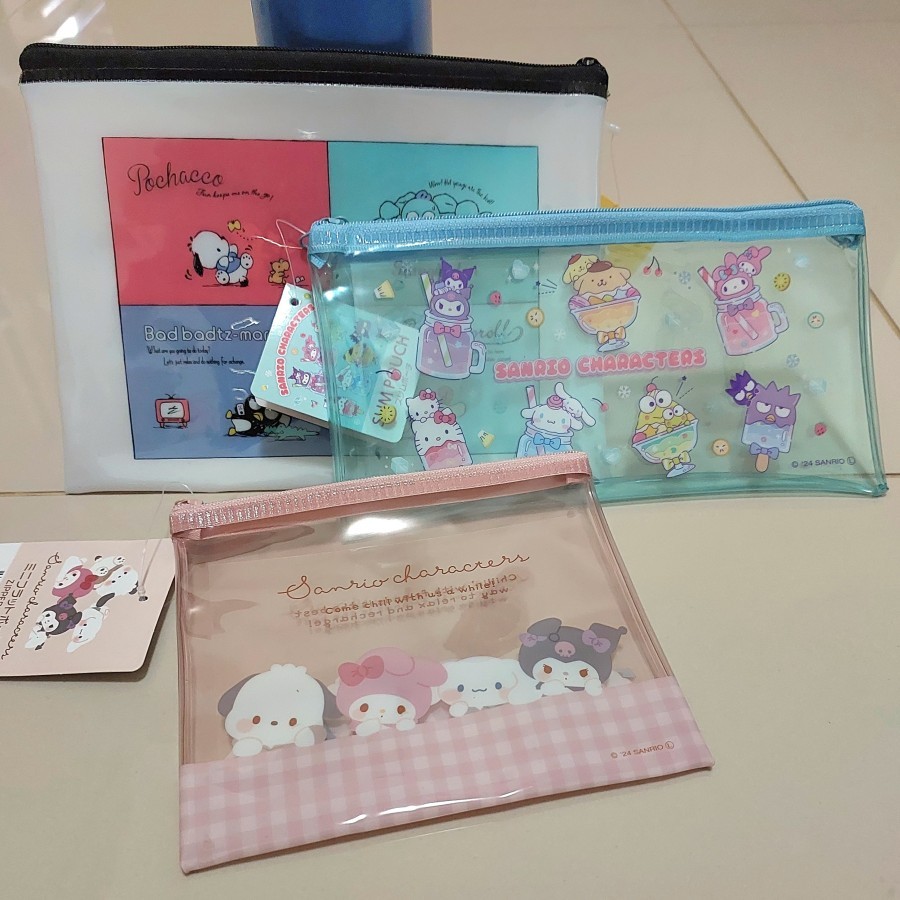 

Sanrio Flat / Slim Pouch / Pen Pencil Case - Tas / Tempat organizer