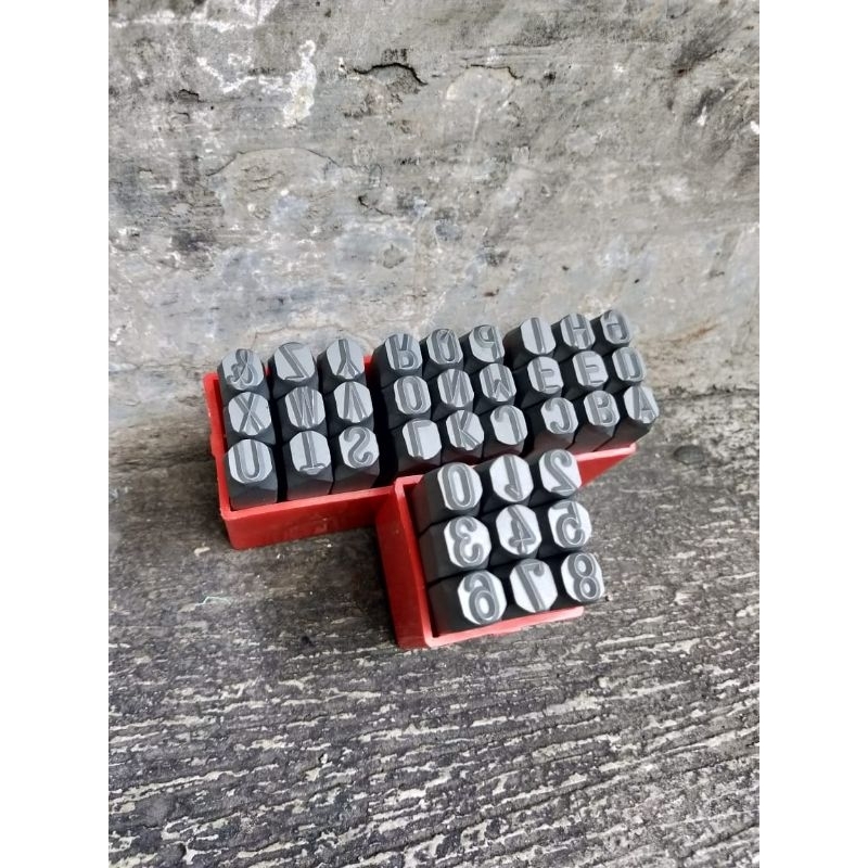mata ketok 8mm set - mata ketok huruf dan angka 8mm - mata ketok