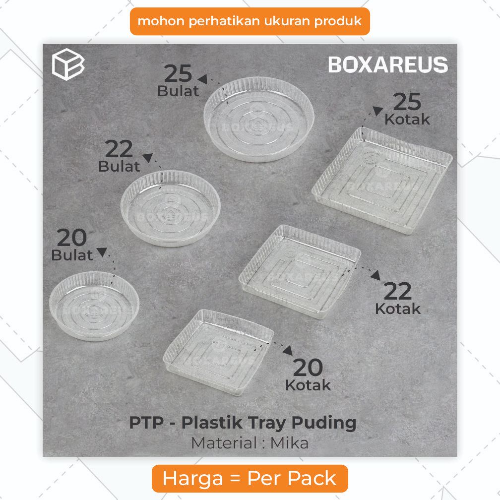 Mika Alas Puding Tray Plastik Tatakan Agar Cake | PTP