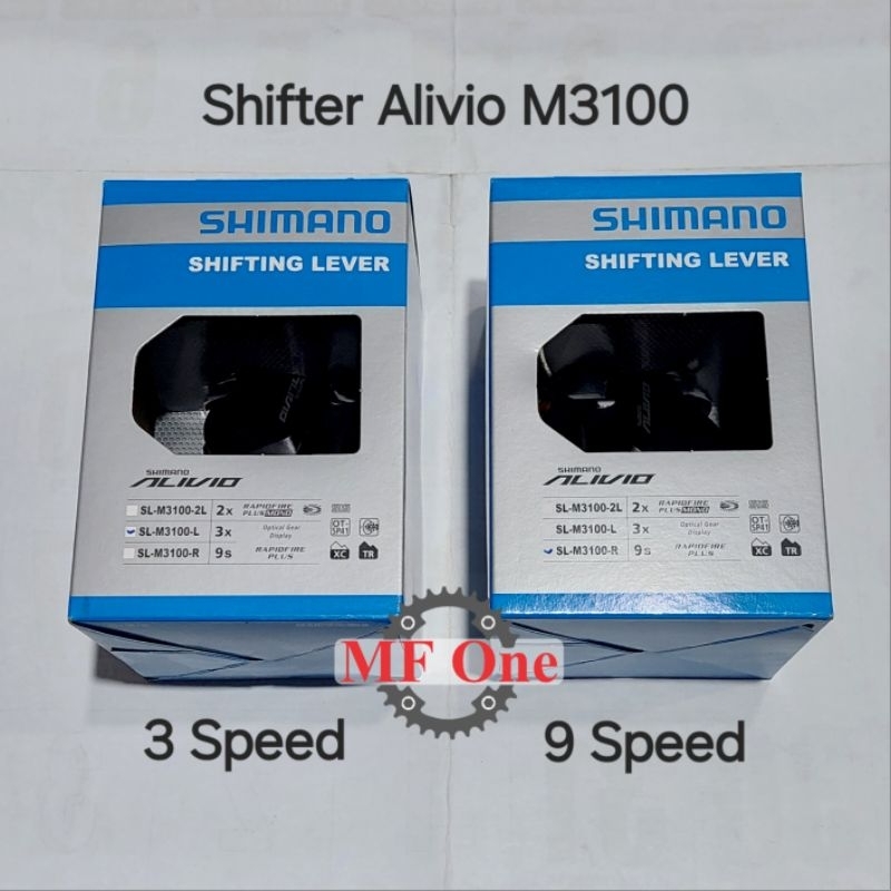 Shifter Alivio 3 x 9 Speed M3100 Kanan Kiri Original Box