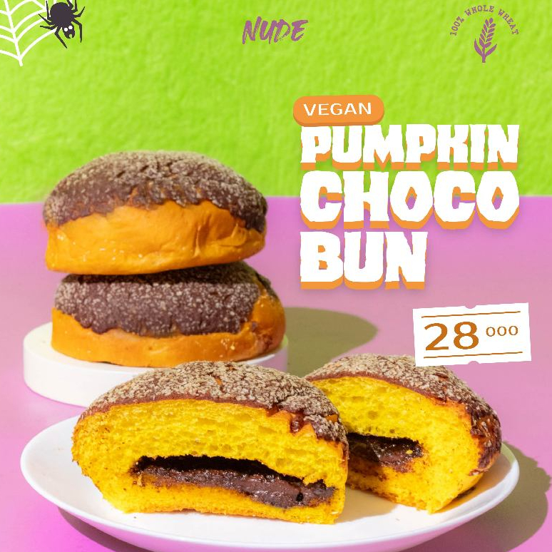 

Vegan & Low Cal Pumpkin Choco Bun