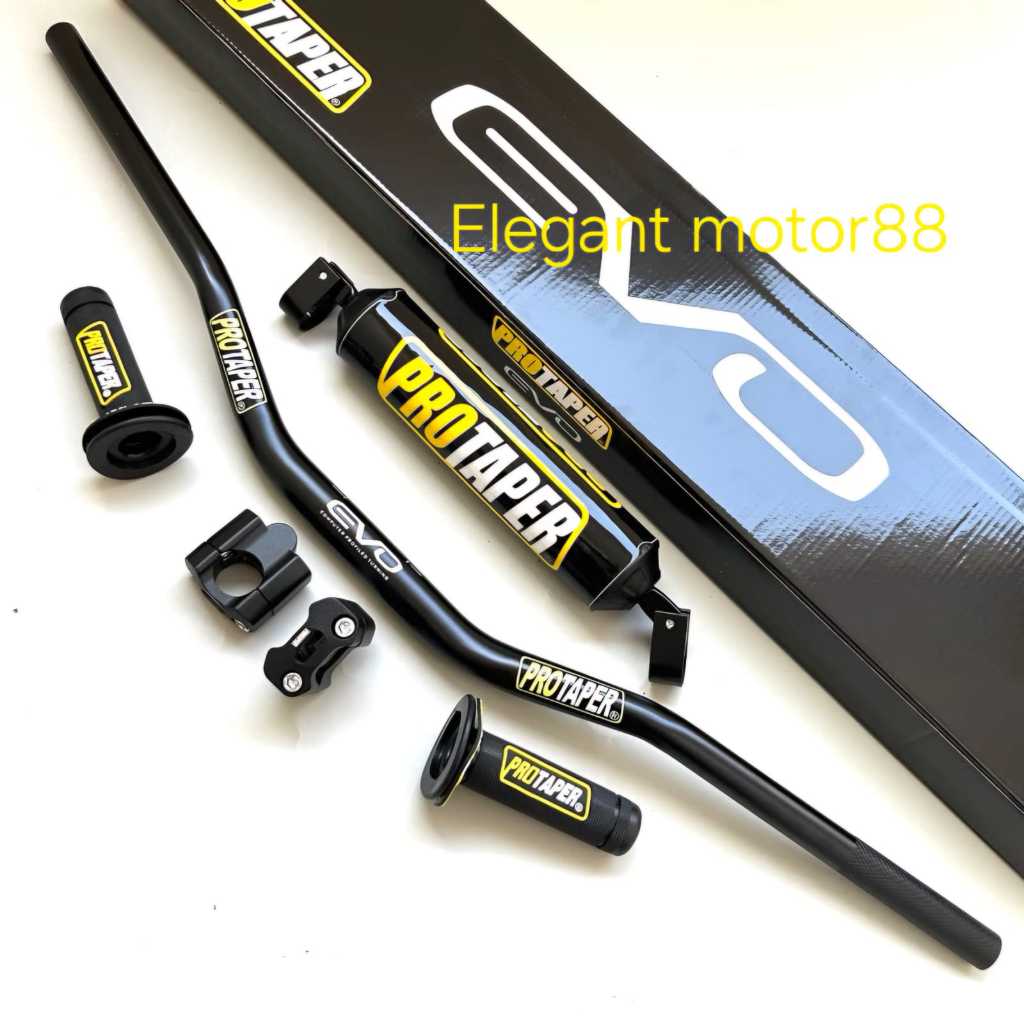 Stang / stir fatbar protaper evo low set raiser + busa palang stang + handgrip protaper CRF 150L KLX