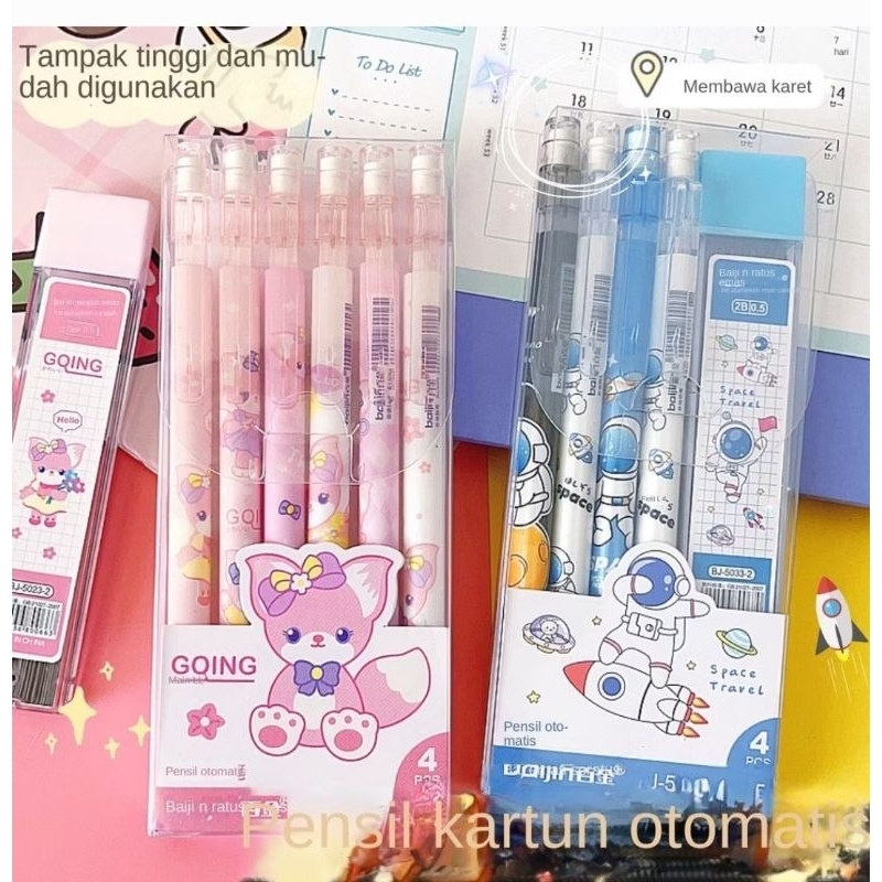 

PENSIL MEKANIK SET FREE ISI AESTHETIC CUTE