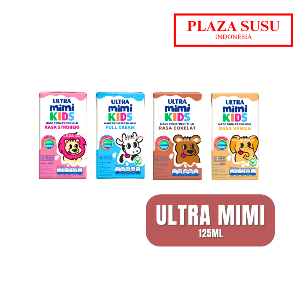 

SUSU UHT ULTRA MIMI SUSU CAIR ANAK 125 ML ULTRA MILK