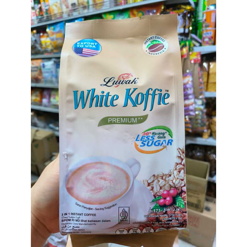 

LUWAK WHITE KOFFIE LESS SUGAR - 9 sachet x 19 gr