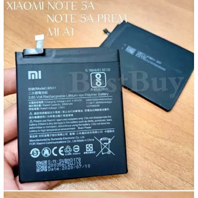 batre xiaomi redmi note 5a