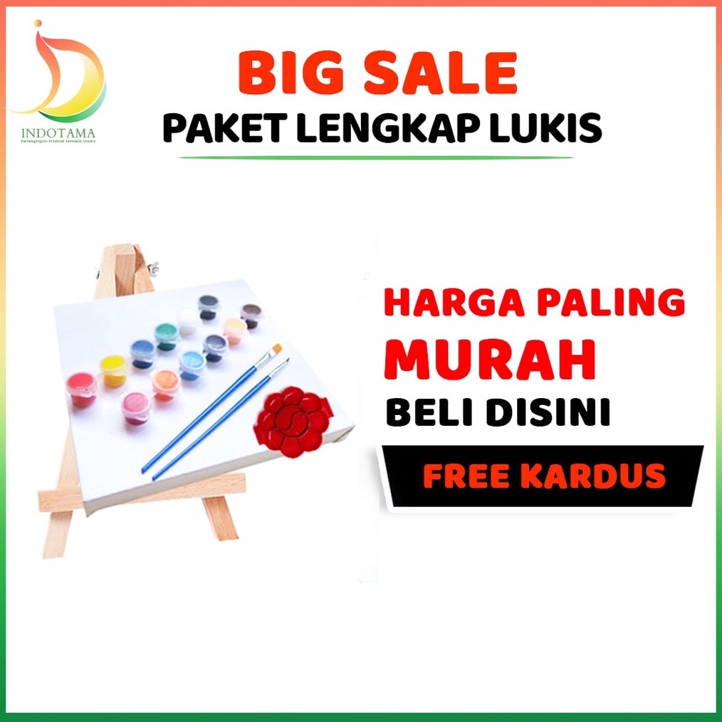 

KODE A78B Paket Melukis Stand Mini Easel Stand Lukis 1 Paket Lengkap Kuas Kanvas dan Palet dan Cat Murah Painting Kit
