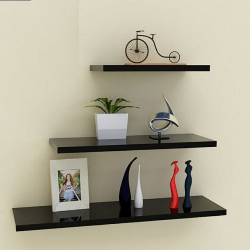 Rak Dinding 1 set 3 papan, L. 9cm