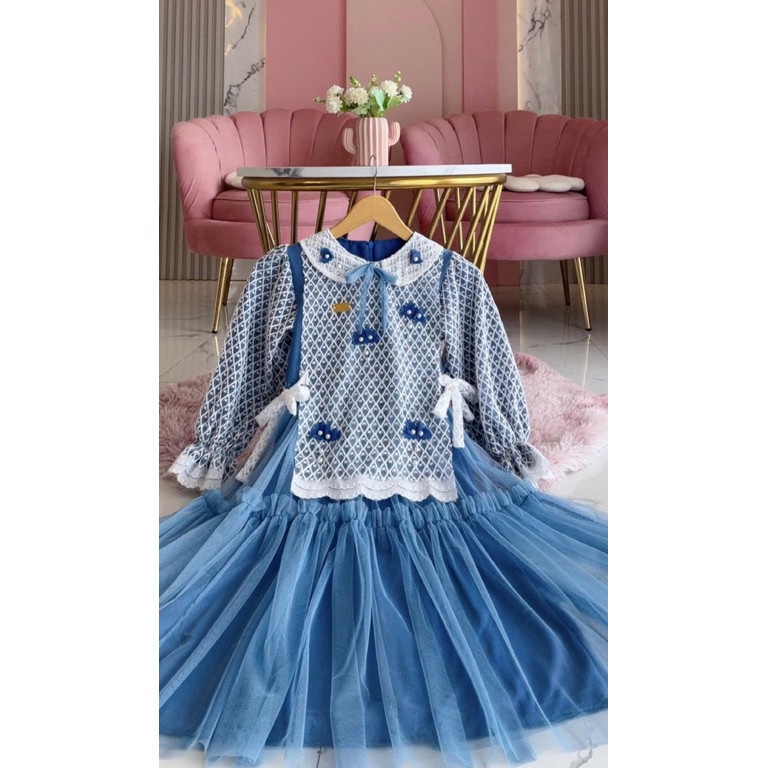 KODE P18C Belvaa Dress Korean Kids Gamis Brukat Anak Terbarugamis rompi anakgamis couple