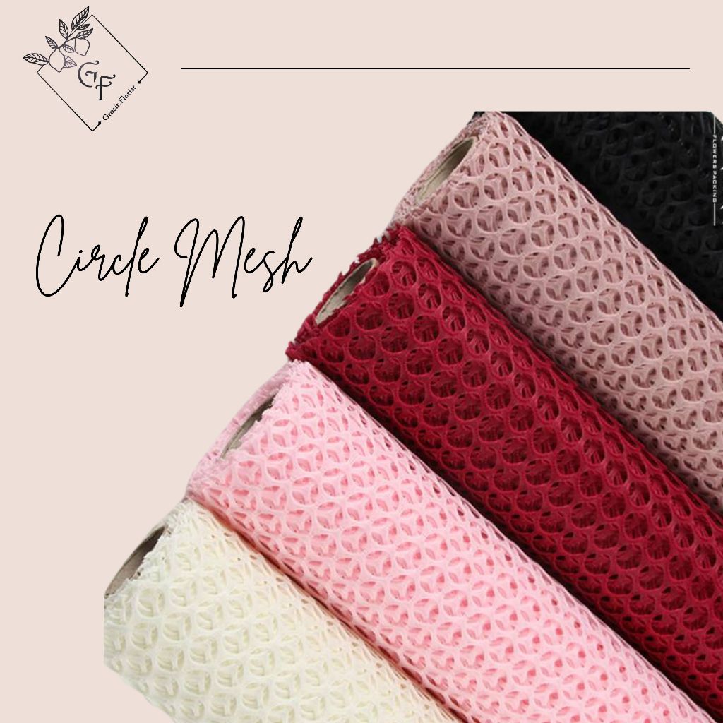 

TERLENGKAP FLOWER MESH KOREAN CIRCLE NETT Korean Jaring Bentuk lingkaran Berlubang kain wrapping