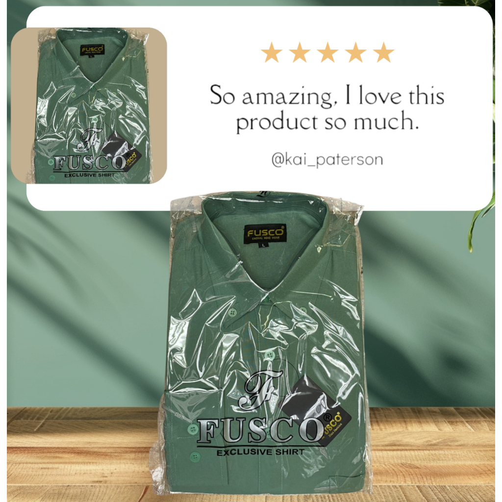 Kemeja Fusco Hijau Wadah Tua ✓ Kemeja Polos Lengan Panjang ✓ Kemeja Pria Hijau Wadah ✓ Kemeja Pria