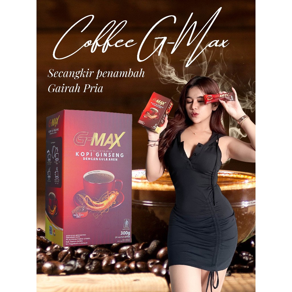 

COFFE GMAX MINUMAN KOPI STAMINA PRIA TAHAN LAMA ORIGINAL 100% EXTRA GINSENG & GULA AREN BPOM