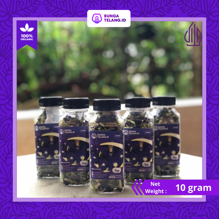 

Bunga telang kering 10 gram botol by Bunga Telang ID