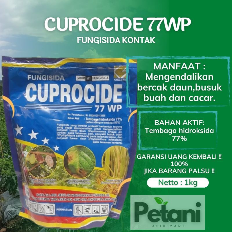 CUPROCIDE 77WP 1KG FUNGISIDA TEMBAGA HIDROKSIDA