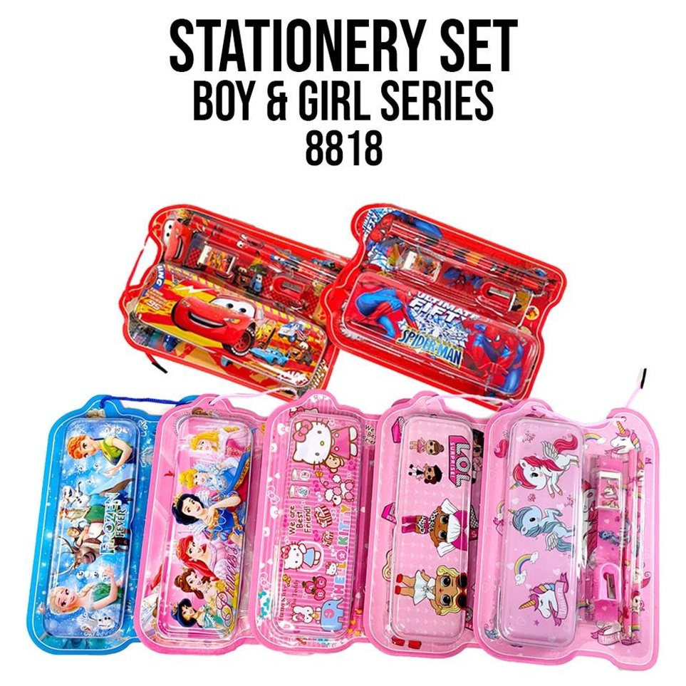 

Paling Berkualitas MaxMart Stationary Set Fancy 8818 6IN1 Alat Tulis set Karakter Paket alat tulis Stationery set