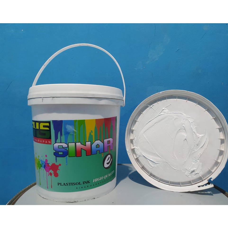 

KODE V23S plastisol economis warna putih sinar harapan sablon kemasan 5kg