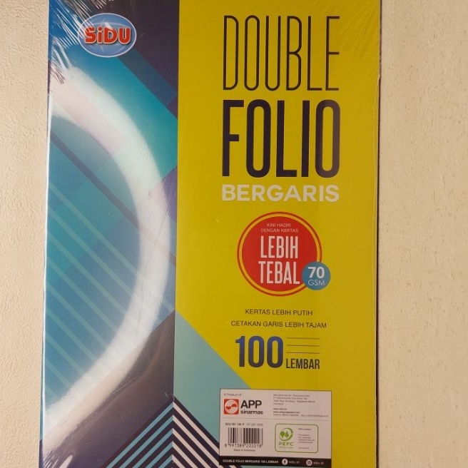 

KF7 Kes double folio bergaris 1 lembar 7 GSM SIDU peak