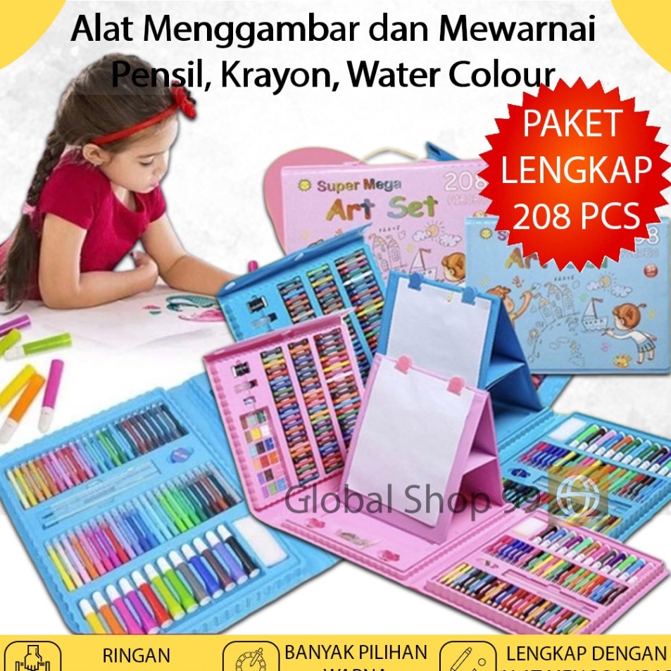 

Ready Murah Crayon Set 28 pcs Pensil Warna Lengkap Alat menggambar Mewarnai