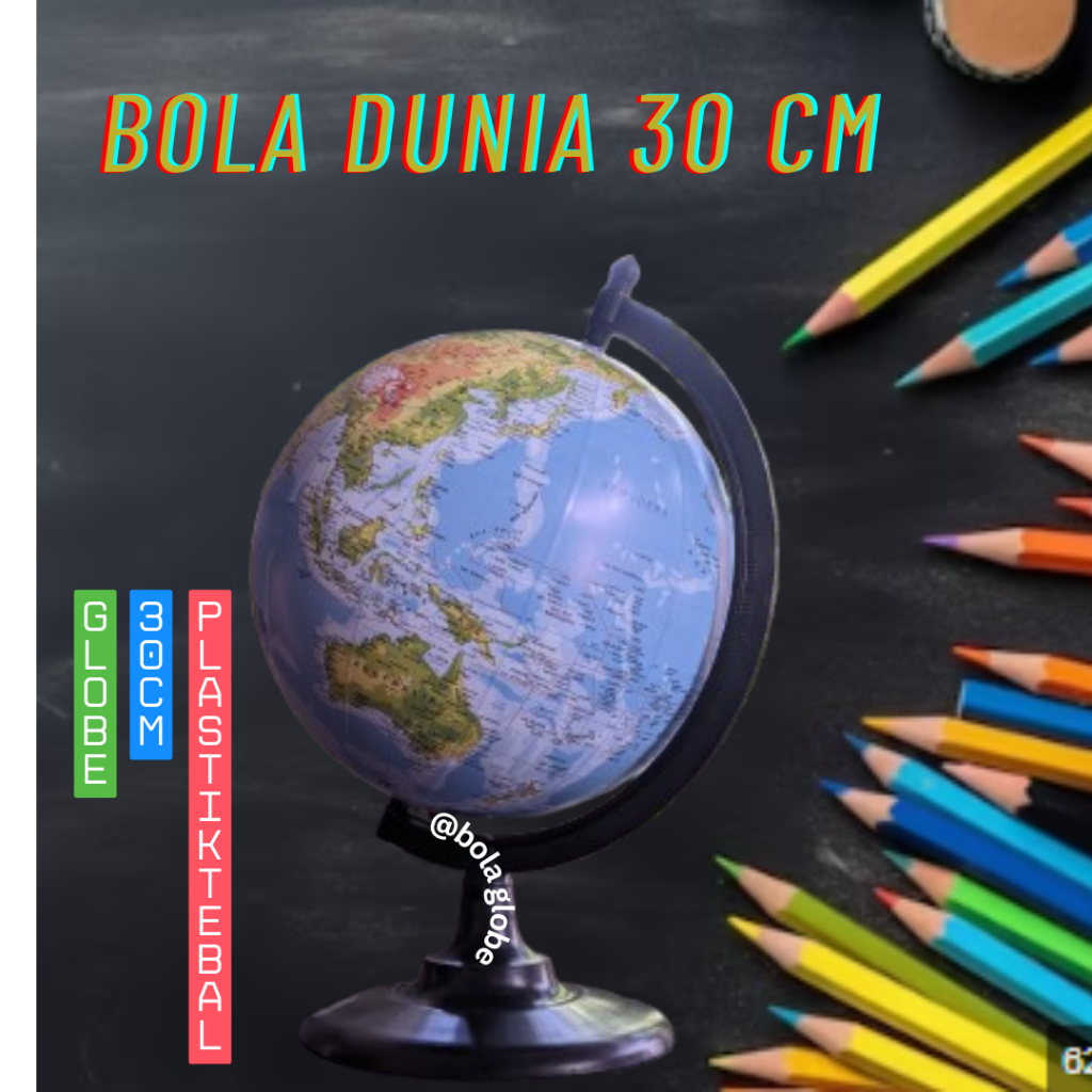 

Globe 30cm - Bola Dunia 30 cm PLUS Packing Kayu