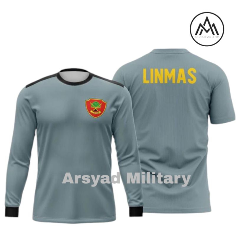 kaos linmas lengan panjang kaos linmas Abu abu kaos linmas terbaru
