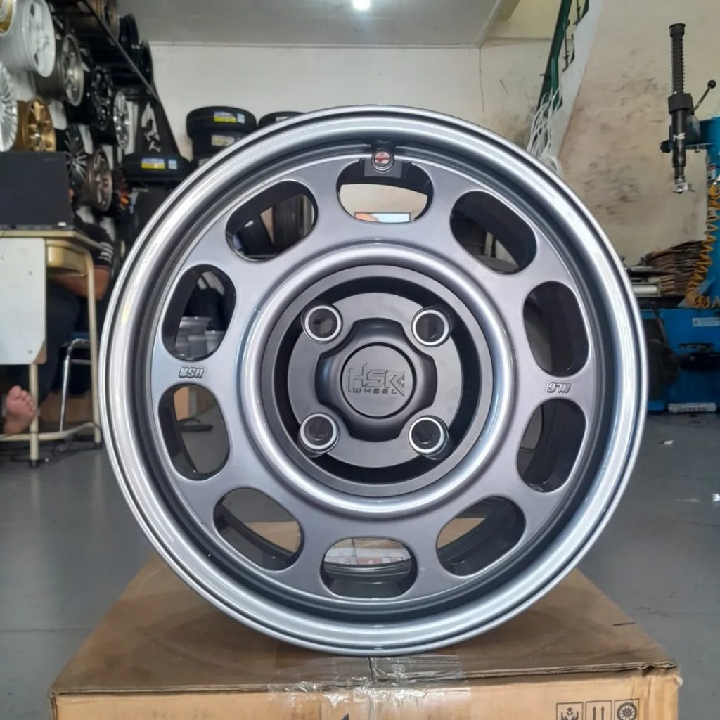 VELG MODEL KLASIK HSR KALENG RING 14 GLOSSY GREY - WULING AIR EV KARIMUN BRIO AGYA AYLA DLL