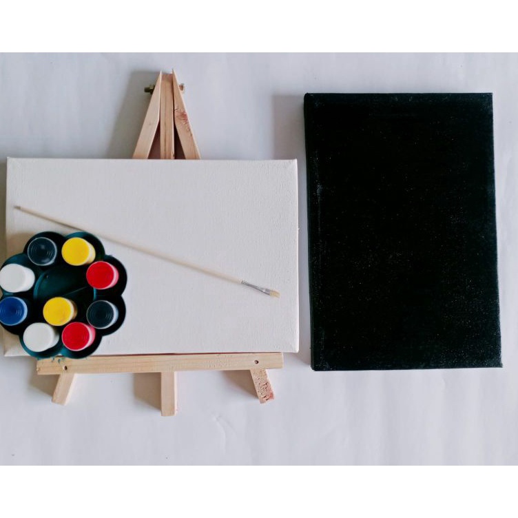 

KODE P67H KANVAS LUKIS 2X3CM EASEL STANDING KANVAS PALET CAT ACRYLIC KUAS NO1