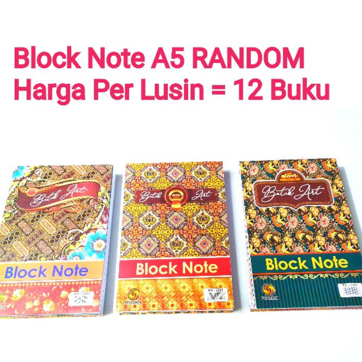 

Pilihan 12 Buku Block Note A5 Buku Seminar BATIK Isi 12 Buku