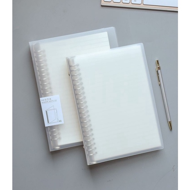 

KI3 BINDER NOTE BUKU BINDER MIKA TRANSPARANT A5 B5 GRID DOTTED BLANK