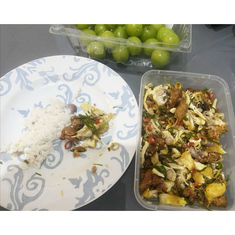 

ayam mix kulit ayam sambal matah bali