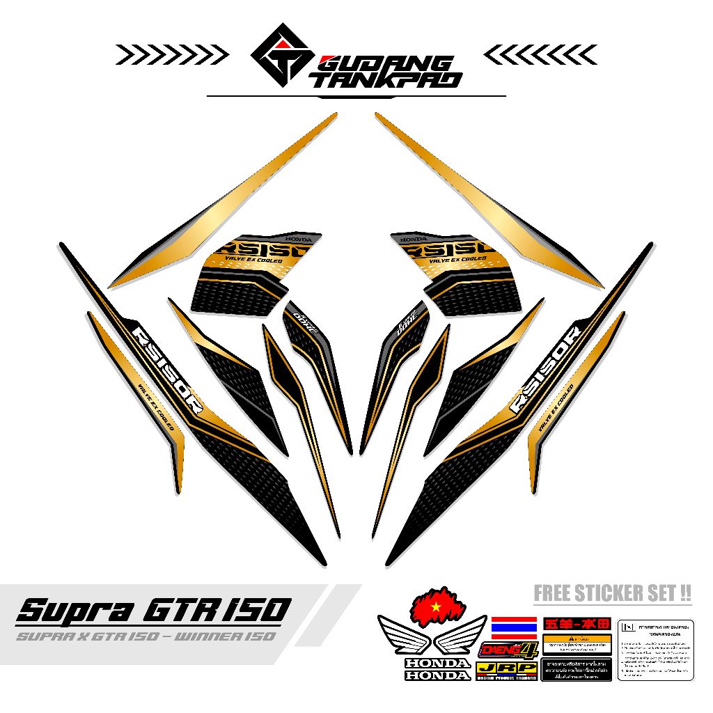 STIKER VARIASI SUPRA X GTR / STRIPING SUPRA X GTR ,VARIASI KODE  37 / STRIPING WINNER 150 / STR SUPR