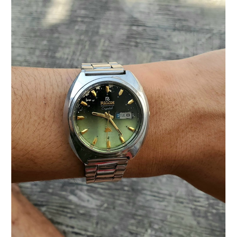 Jam Ricoh Crystal Automatic Classik Second Watch
