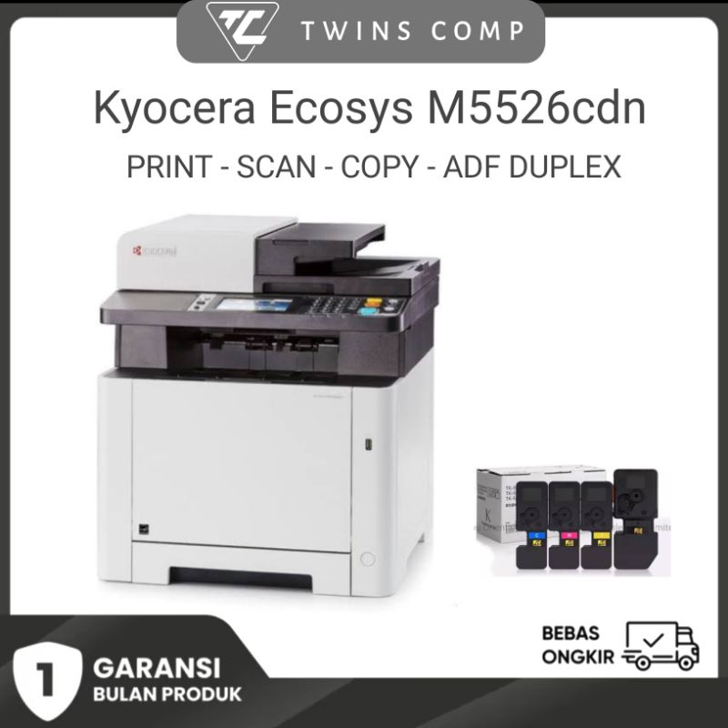 MESIN FOTOCOPY PRINTER COLOR KYOCERA ECOSYS M5526CDN ADF DUPLEX