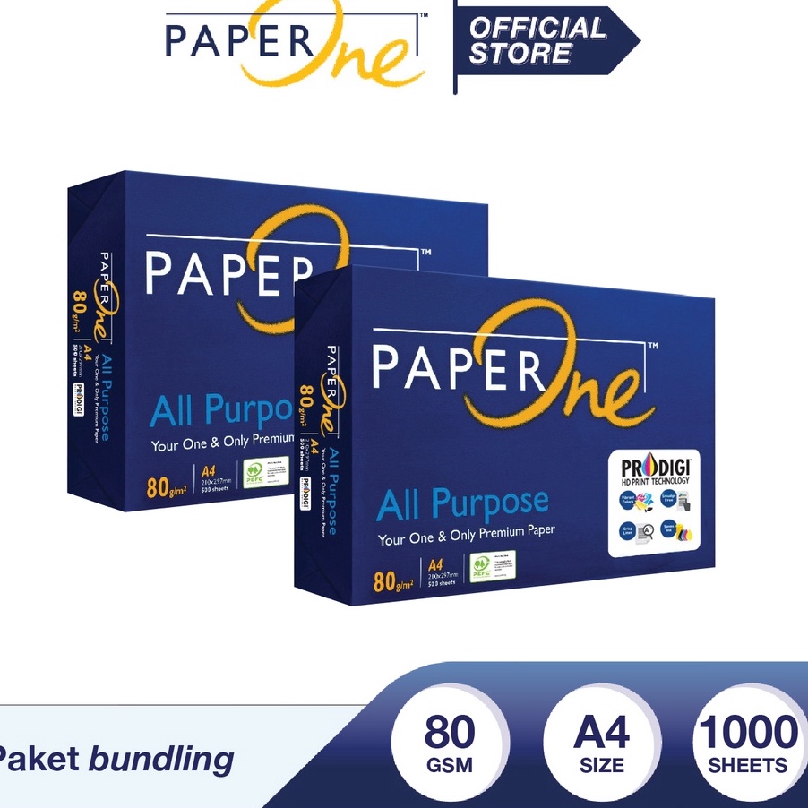 

KP8 PaperOne Kes A4 8gr All Puose 2 Rim 1 lembar Kes HVS A4 Kes Fotocopy