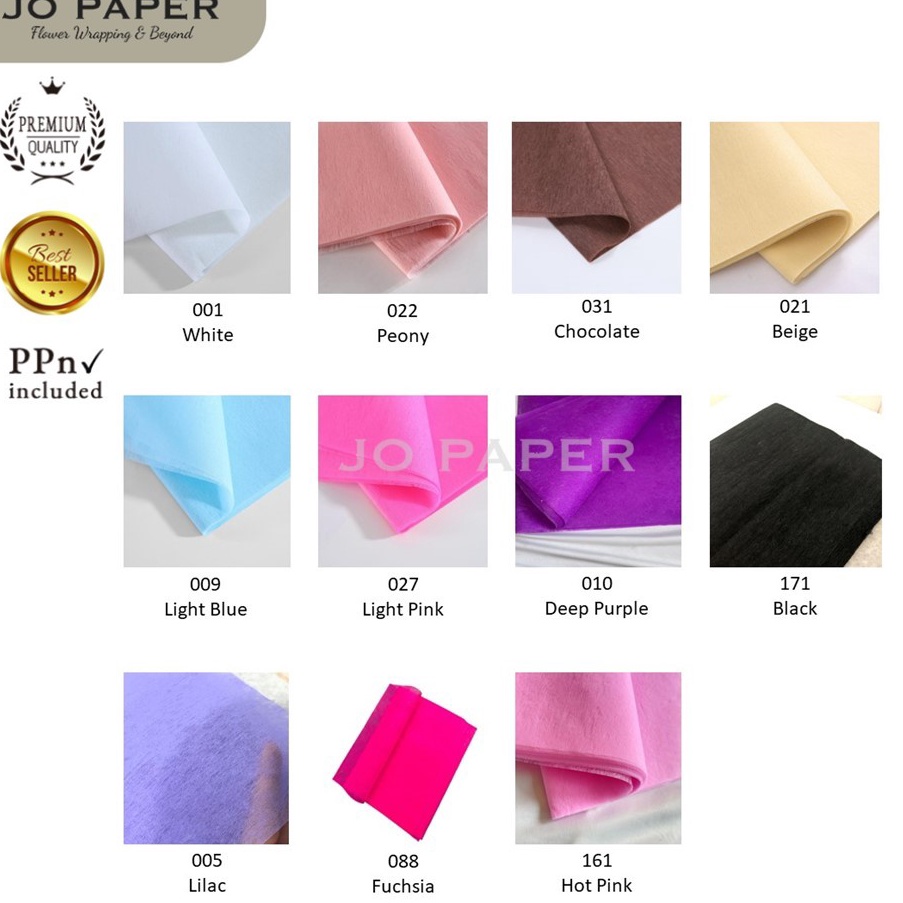 

Buruan Belanja 283 LEMBAR Kertas Tissue Tisu Florist Buket Bunga Korea Tissue Paper Craft Wrapping Packaging