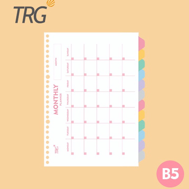 

murah TRG Pembatas Binder Loose Leaf B5 TRG 26 Holes 12 Tab Monthly Planner To Do List Divider Paper