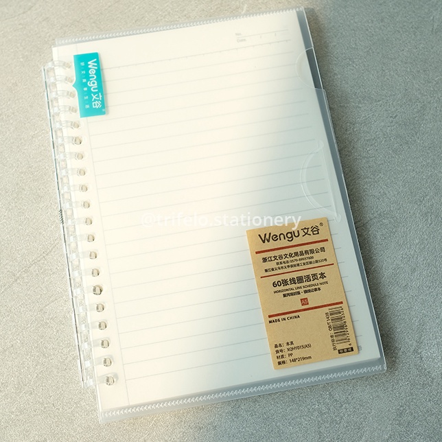 

Top Notebook Spiral A5 B5 Soft Ring Cover Holder Bergaris XQHY15