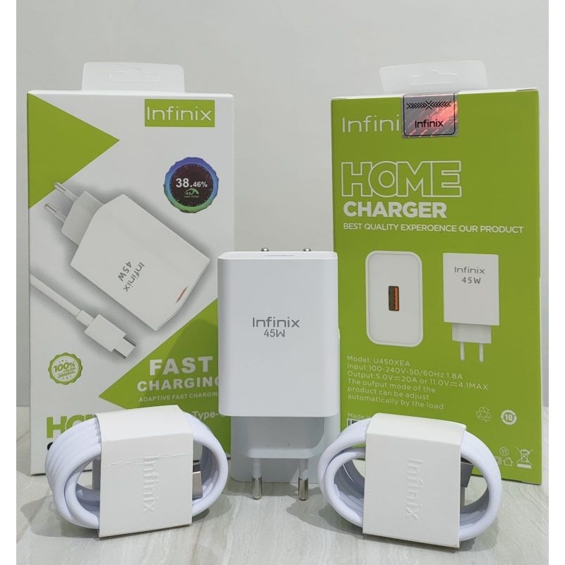 charger infinix 45watt charger infinix type c casan infinix type c super fast charging