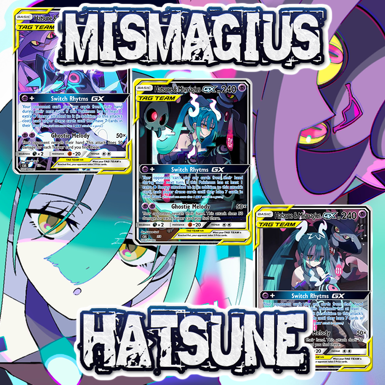 KARTU POKEMON TCG HOLOGRAM SPECIAL TAG TEAM - HATSUNE MIKU MISMAGIUS