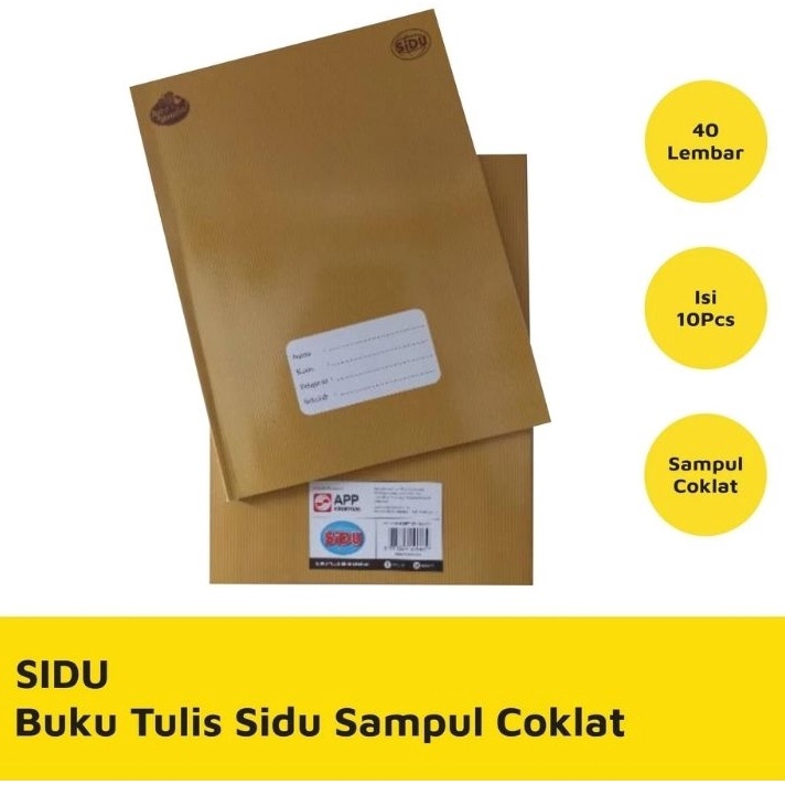 

Gila Buku Tulis Sidu Sampul Coklat 1pak isi1 4lembar