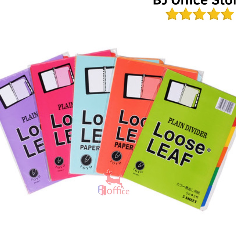 

KI3 Pembatas Binder Kes A5 5 sheets B5 1 sheets Toyo