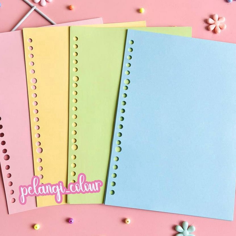 

Hot Kes Isi Binder Polos Warna Loose leaf Polos warna Ukuran A5