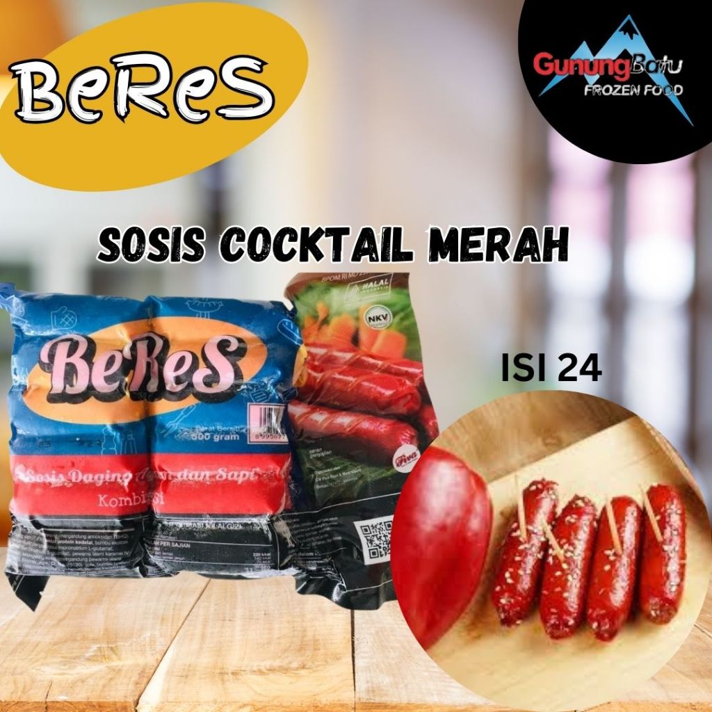 

BERES SOSIS COCKTAIL MERAH 500GR ISI 24PCS