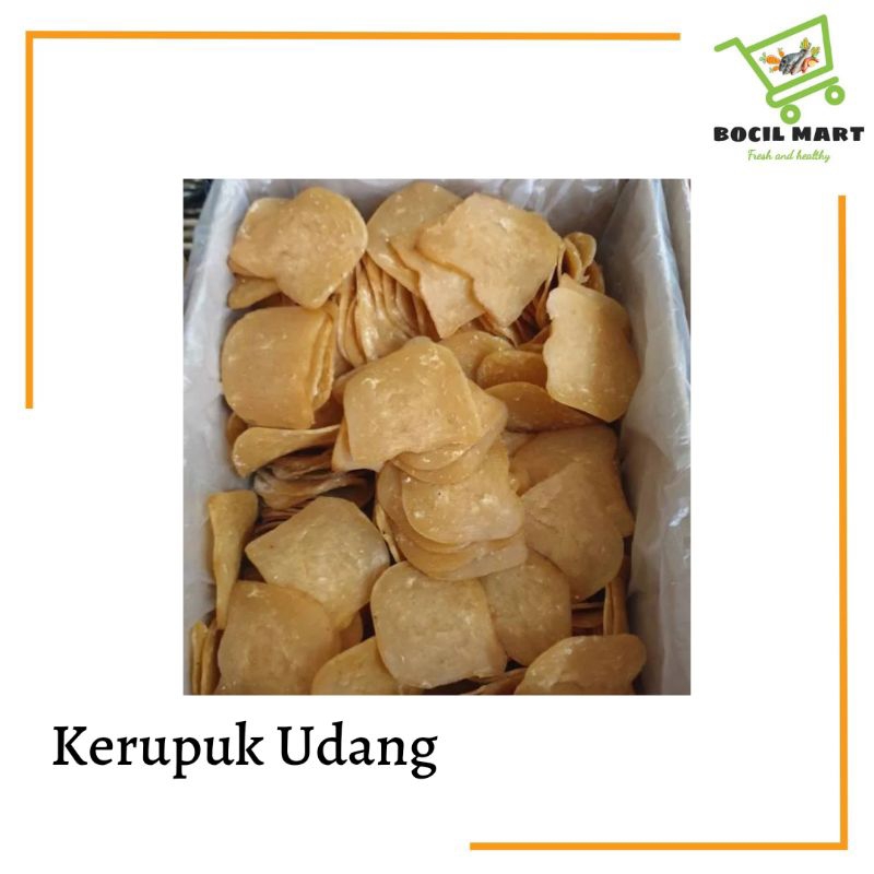 

KERUPUK UDANG MENTAH / KRUPUK UDANG 100 GR BOCIL MART