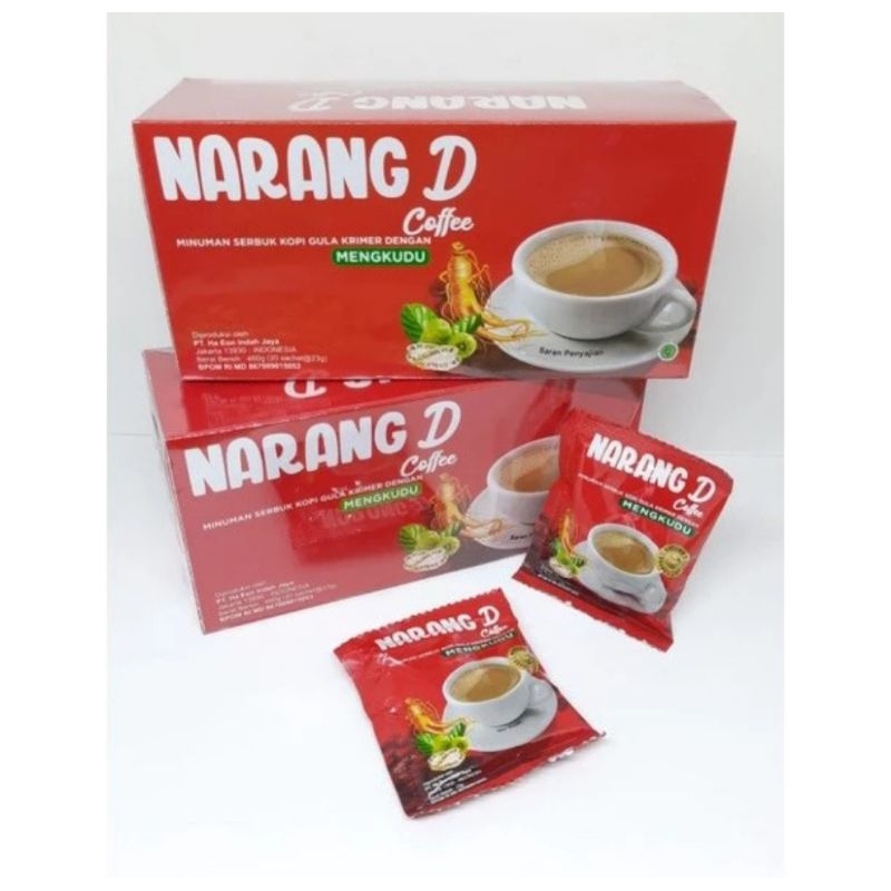 

Kopi Narang D Coffee Plus Ginseng Mengkudu isi 20 Sachet