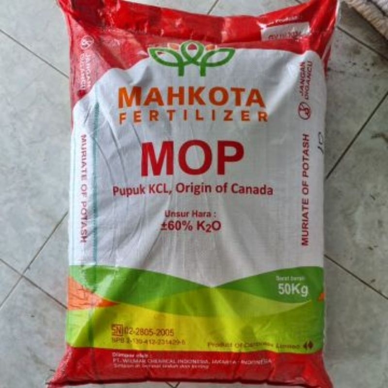 Pupuk KCL Mahkota Fertilizer MOP 50kg
