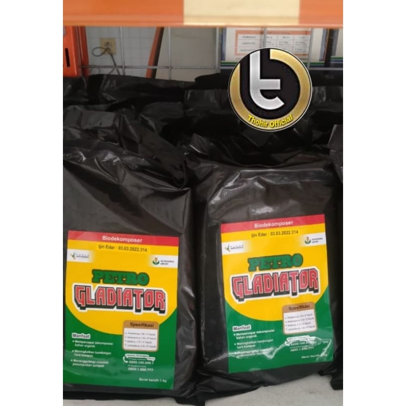 Bio Dekomposer PETRO GLADIATOR (1'kg) Obat untuk membuat Kompos (Pupuk)