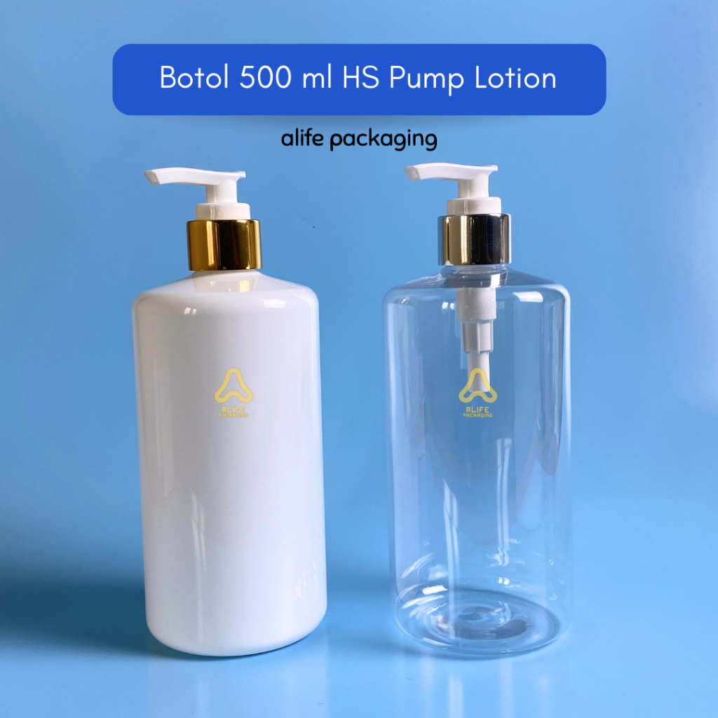 Botol Pump Lotion 500 ml | Botol Pump 500 ml | Botol 500 ml Pump HS