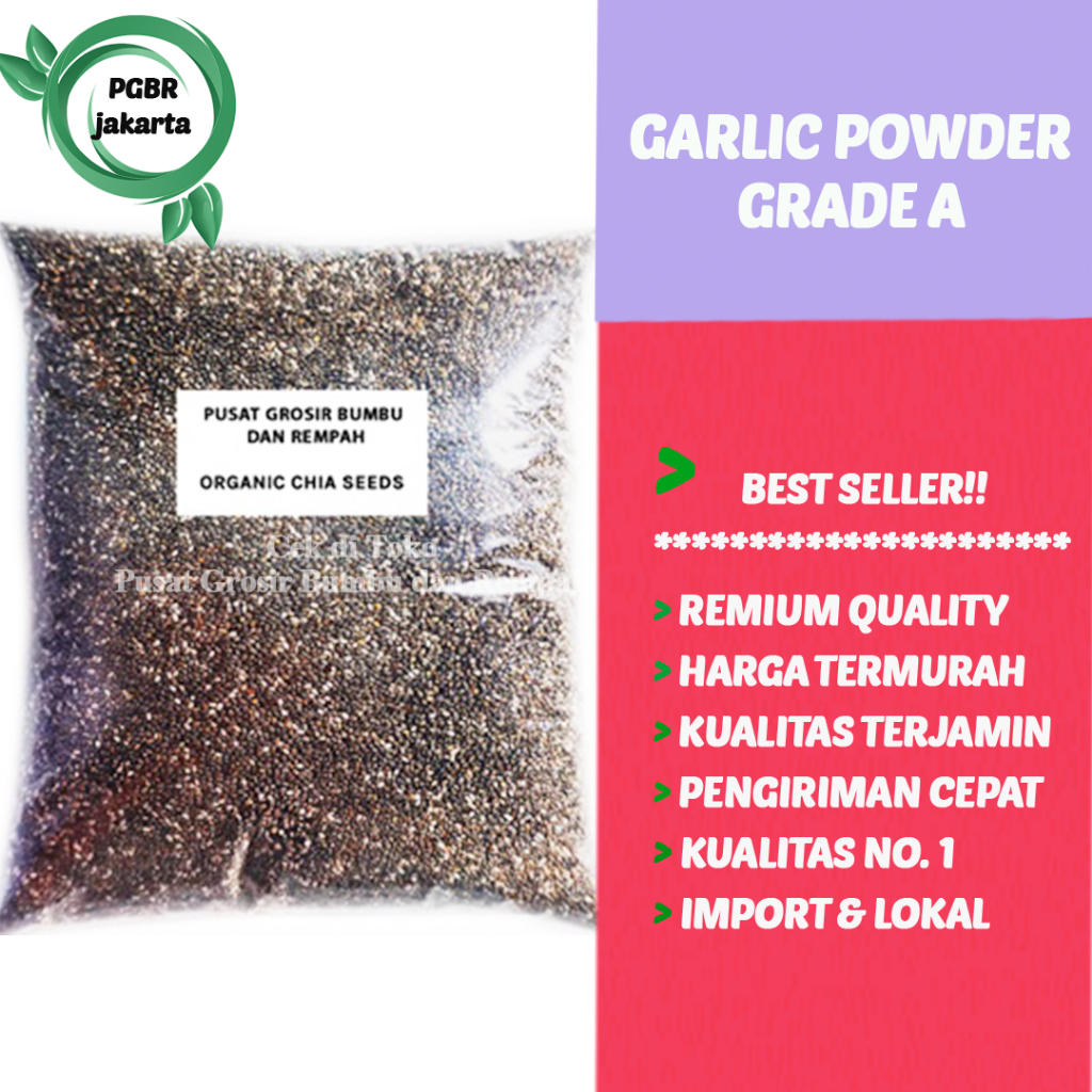

ORGANIC CHIA SEEDS PREMIUM 500 GR / BLACK CHIA SEEDS MEXICO 500 GR / ORGANIC CHIA SEEDS MEXICO 500 GR / BIJI CHIA SEED